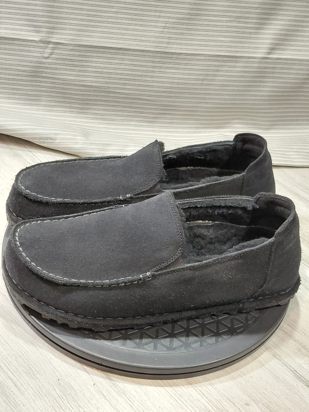 Birkenstock Utti Black Suede Leather Slip-On Moccasin Loafers Black SIZE M9 W11